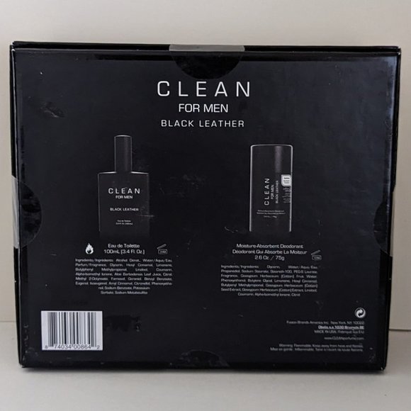 Clean For Men 2 Piece EDT Set - Black Leather - Picture 2 of 2